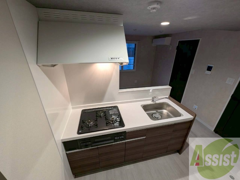 キッチン　清潔感がありお洒落なキッチンになっていました！