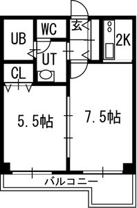 グランカーサ南11条の間取り