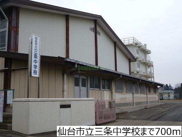 中学校　仙台市立三条中学校（中学校）まで700m