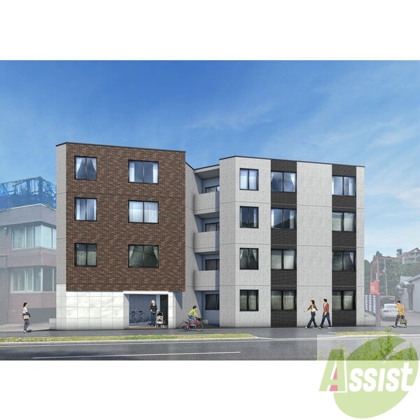 建物外観　外観予想パース　札幌市中央区南五条西「ラグランジュ円山」