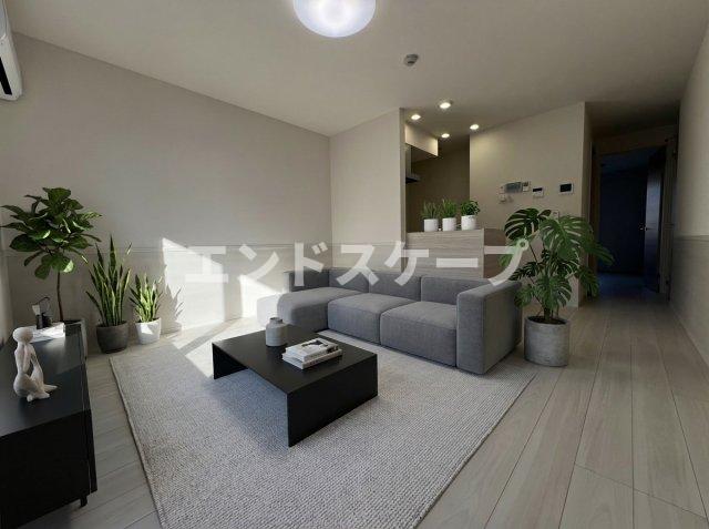 居室・リビング　家具はCGのイメージ画像になります。※実際に家具は付いており