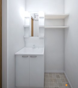 洗面設備　※イメージパース