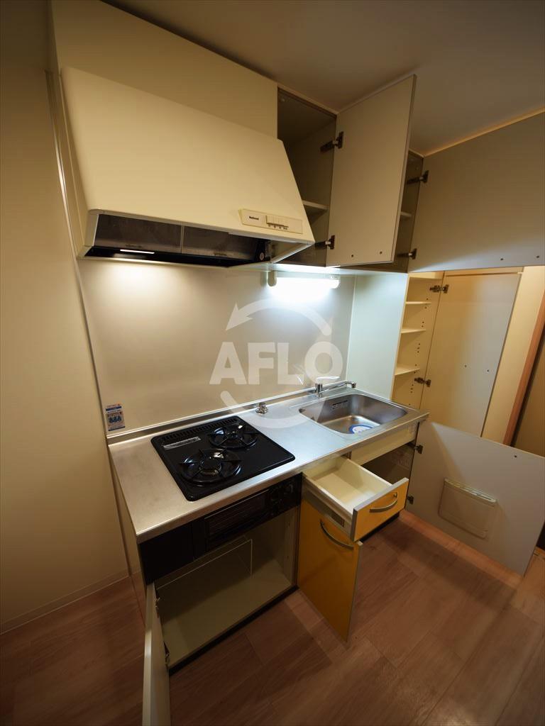 キッチン　CITY SPIRE心斎橋EAST　２口ガスコンロ