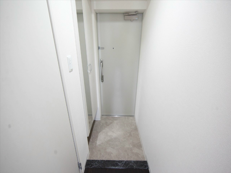 玄関　玄関　シューズボックス付（姿鏡付き）　ダブルロック