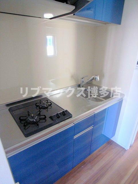 キッチン　２口ガスコンロ付き