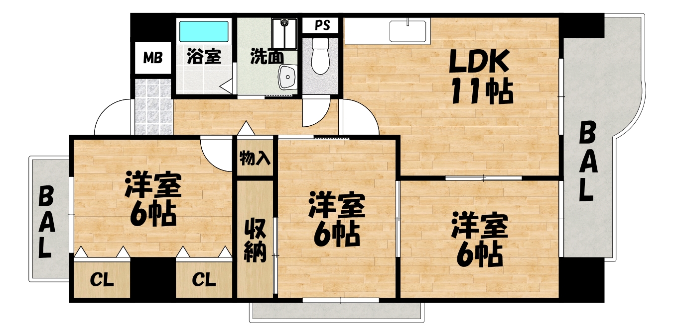 地下鉄千日前線 北巽駅 徒歩3分 10階建 築29年の間取り写真