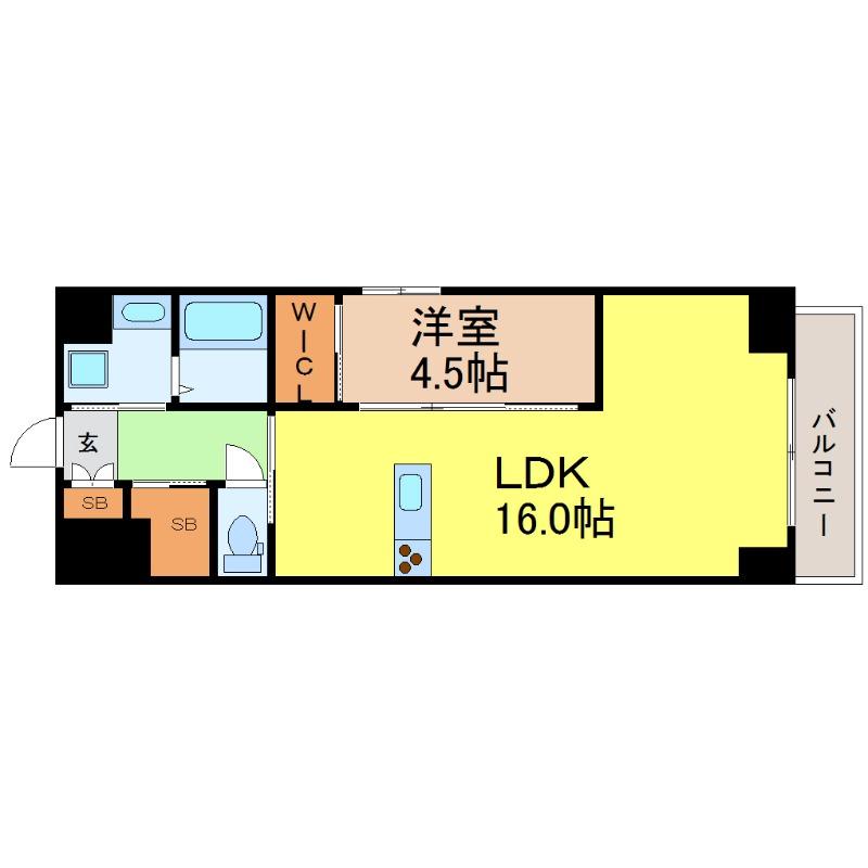 地下鉄鶴舞線 浅間町駅 徒歩10分 10階建 築4年の間取り写真
