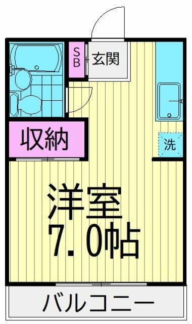 京急本線 平和島駅 徒歩5分 2階建 築38年の間取り写真