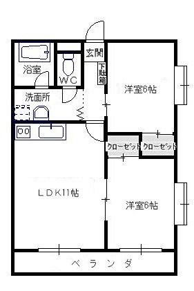 正気屋ハイツAの間取り写真