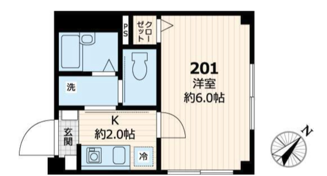 東京メトロ有楽町線 月島駅 徒歩2分 4階建 築6年の間取り写真