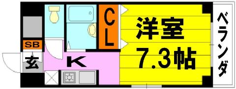 阪急宝塚線 石橋阪大前駅 徒歩3分 4階建 築26年の間取り写真
