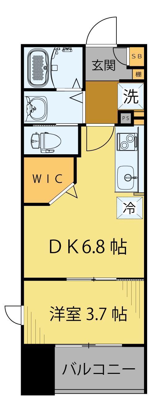 シェルグランデ鉄砲町東の間取り写真