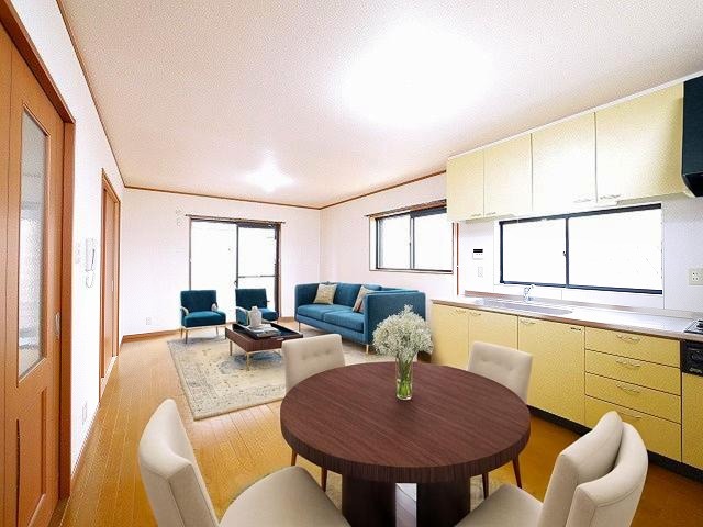 松田タウンハウスの居間写真