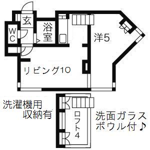 札幌市豊平区平岸二条のマンションの間取り