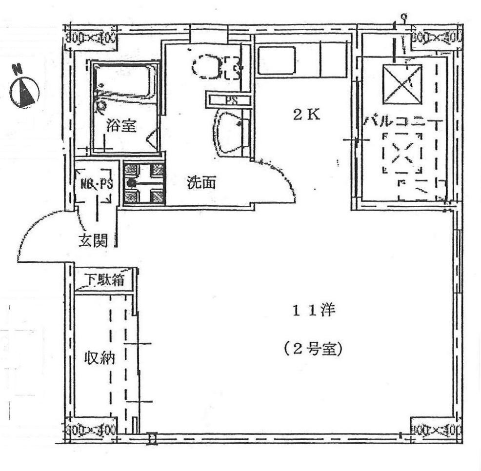 広島市中区南竹屋町のマンションの間取り