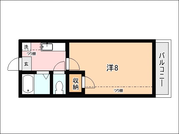 鹿児島市下荒田のマンションの間取り