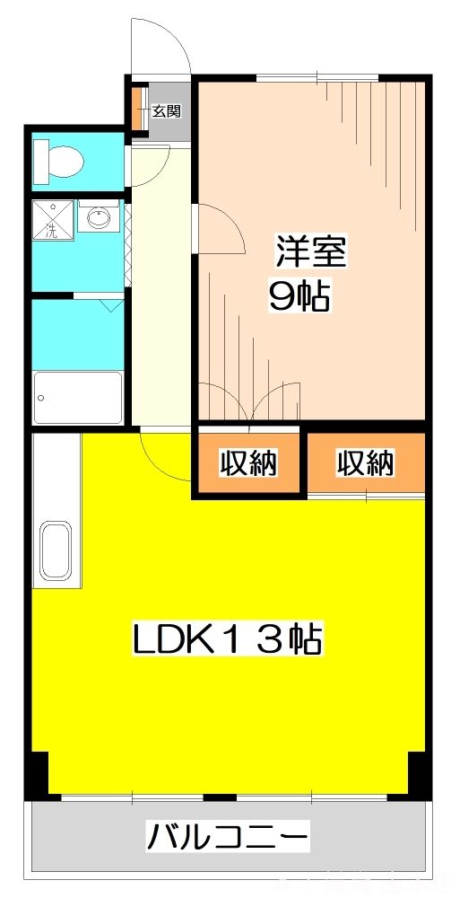 川越市大字寺尾のマンションの間取り