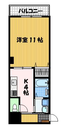 長崎市栄町のマンションの間取り