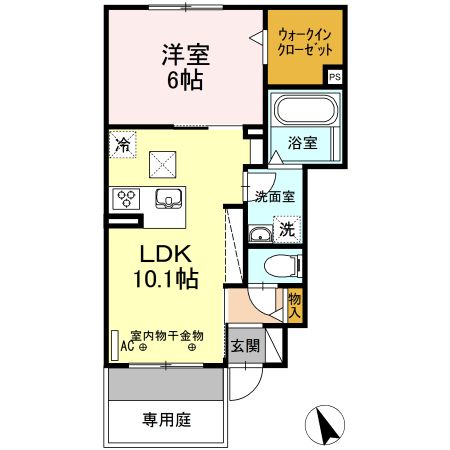 名張市桔梗が丘２番町のアパートの間取り