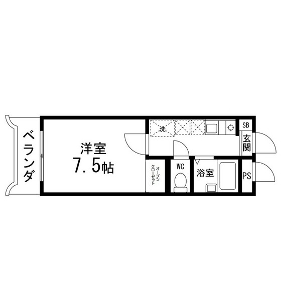 コーポしんしの間取り