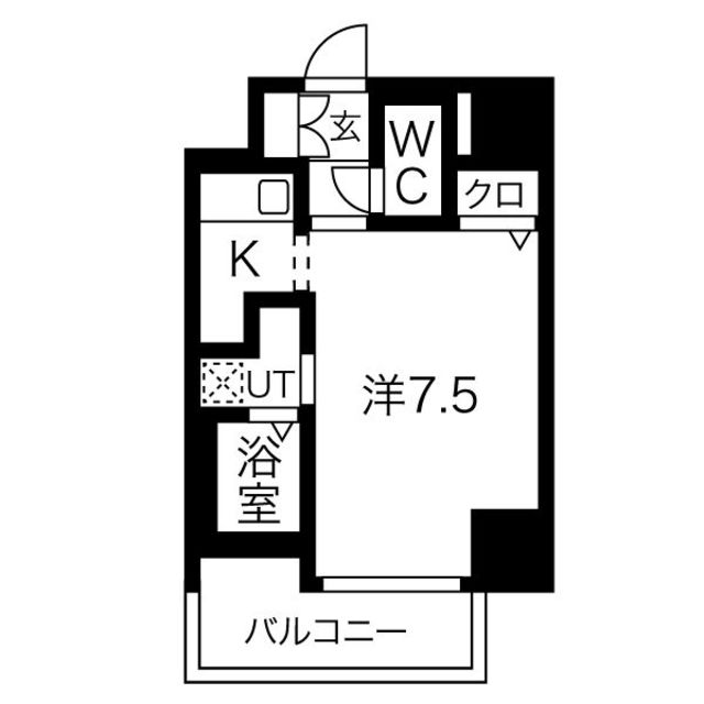 神戸市兵庫区三川口町のマンションの間取り