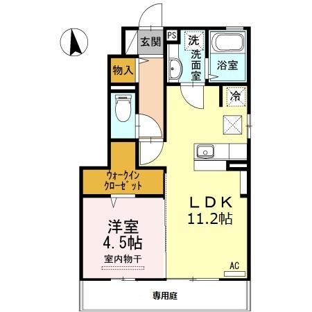 出雲市中野町のアパートの間取り