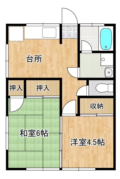 コーポ梅ぞのの間取り