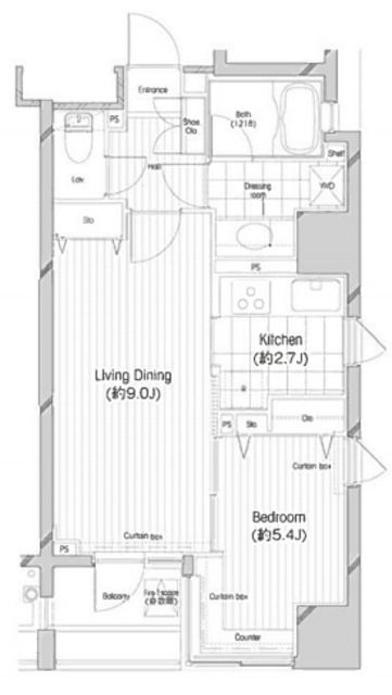 千代田区二番町のマンションの間取り