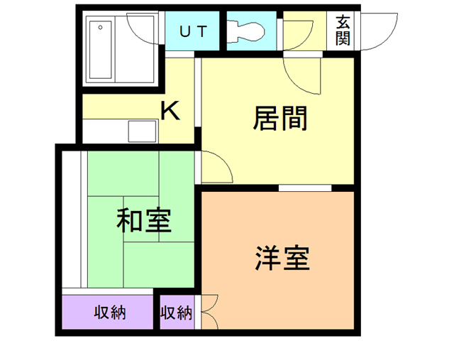 苫小牧市泉町のアパートの間取り