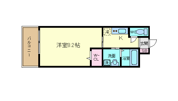 エルベコート東山七条の間取り