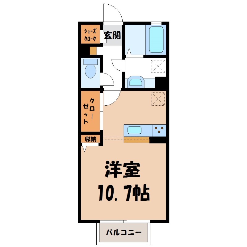 小山市城西のアパートの間取り