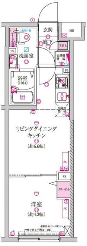 世田谷区梅丘のマンションの間取り