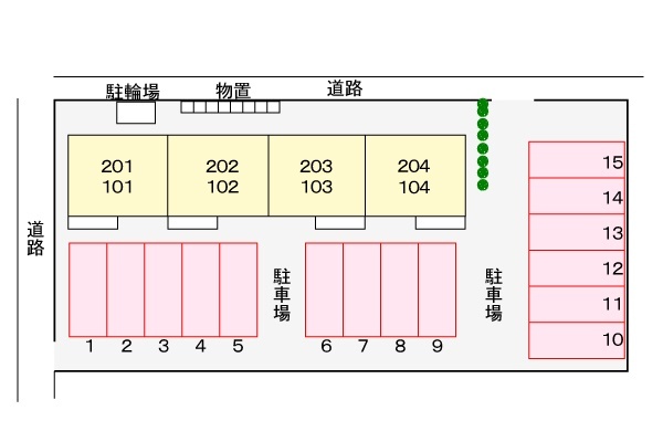 ソレアード・ヒルの駐車場