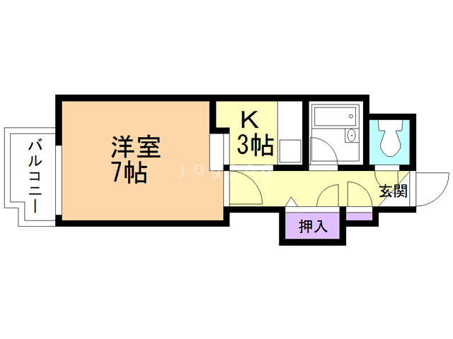 ロマーヌ釧路第三の間取り