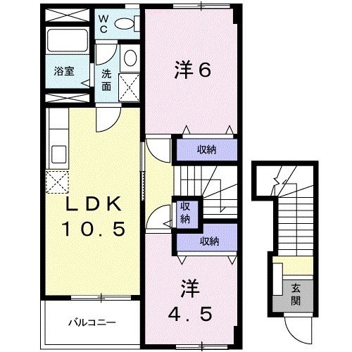 セレッソ十日市Ｂ棟の間取り