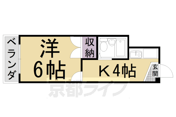 京都市中京区壬生松原町のマンションの間取り