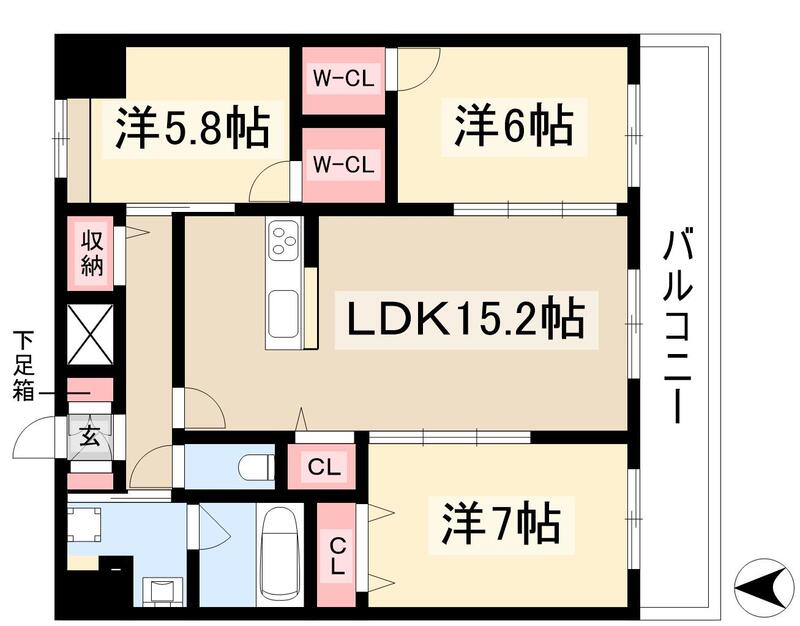 グリュック平和の間取り