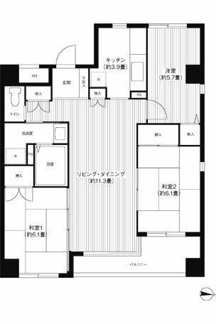 武蔵中原レジデンスの間取り