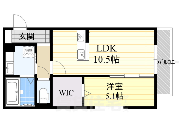 大津市中庄のアパートの間取り