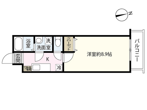 広島市中区幟町のマンションの間取り