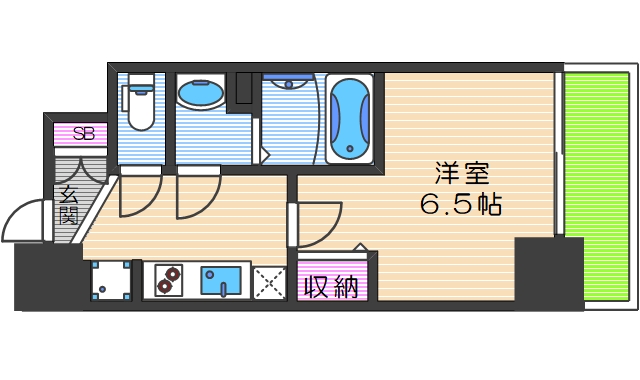 大阪市天王寺区大道のマンションの間取り