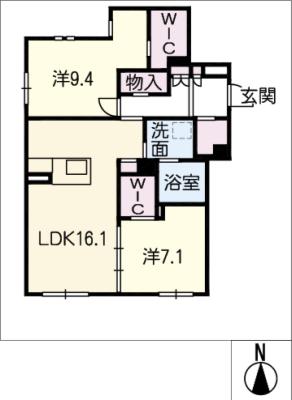 シャーメゾン津波倉の間取り