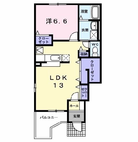 岩瀬郡鏡石町前山のアパートの間取り