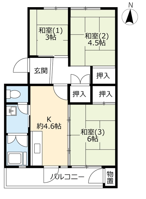 ＵＲ醍醐石田の間取り