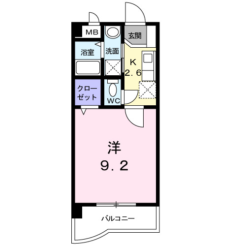 北九州市若松区東二島のマンションの間取り