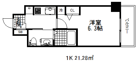 エステムプラザ神戸三宮ルクシアの間取り