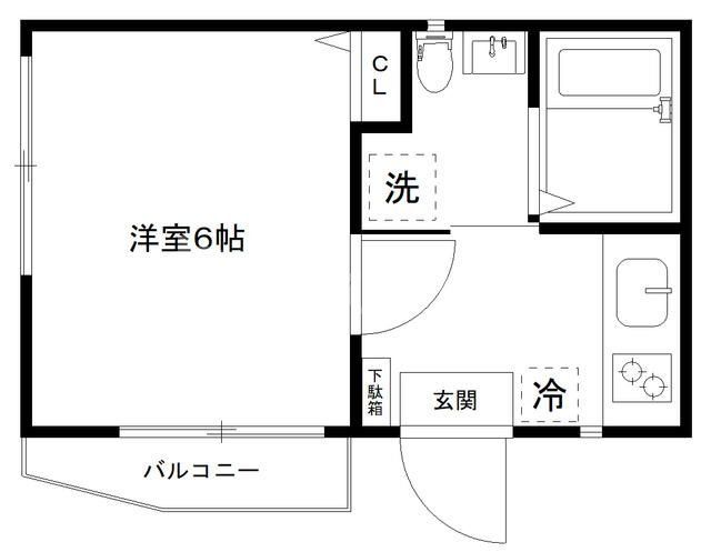 さいたま市大宮区大門町のアパートの間取り