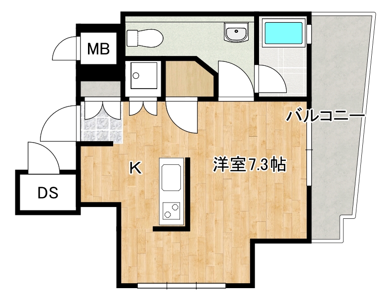 【神戸市東灘区深江北町のマンションの間取り】