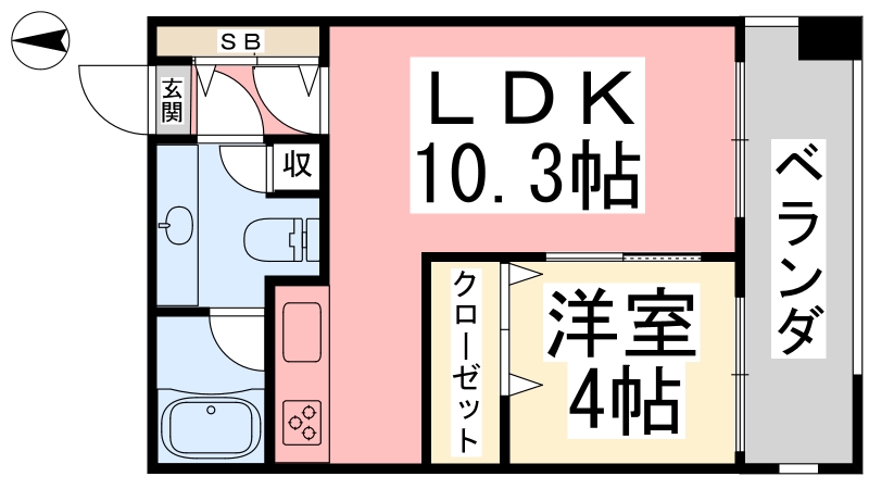 ヴァレーレ県庁前の間取り