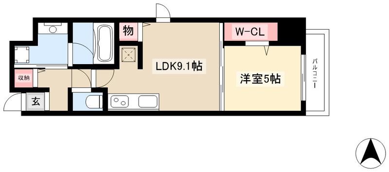 ダイワシティー庄内通の間取り